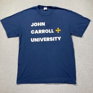 John Carroll University T Shirt Adult Medium Blue Short Sleeve Port & Company‎